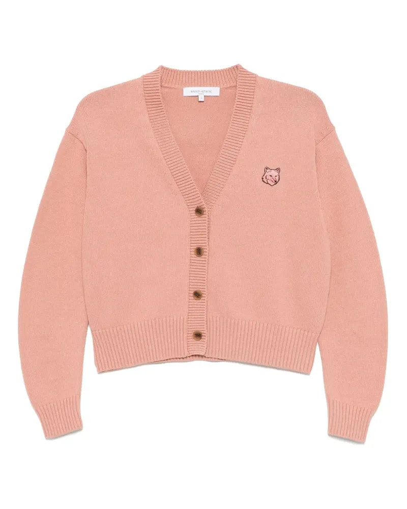 Kitsuné Cardigan mit Fuchs-Patch - Rosa Rosa