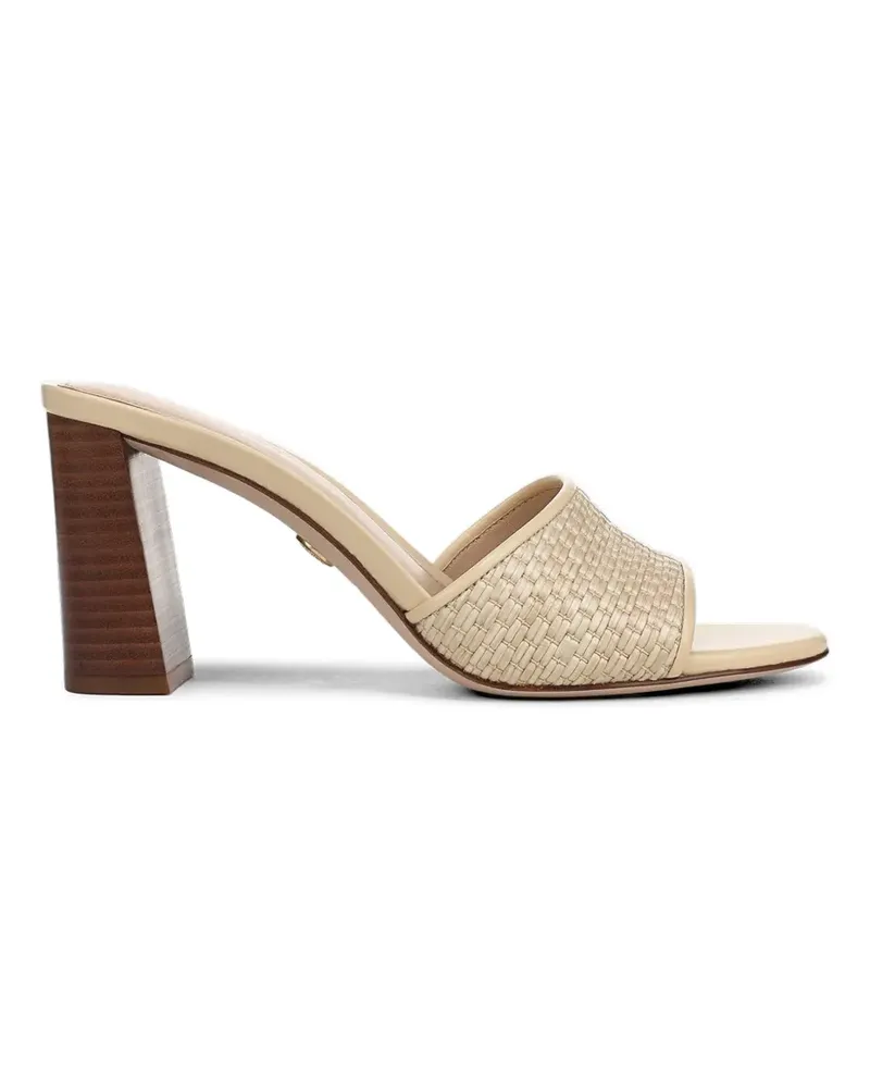 Veronica Beard Galessa woven block-heel sandals - Nude Nude