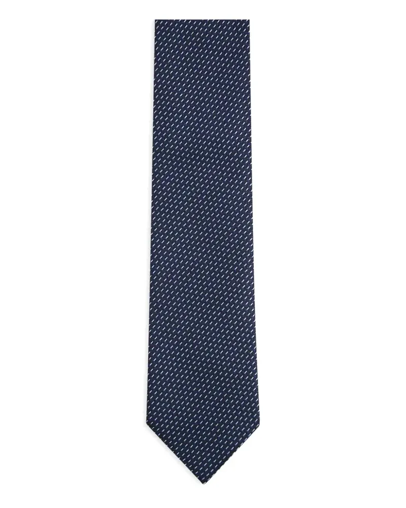 Ermenegildo Zegna Gepunktete Seidenkrawatte - Blau Blau
