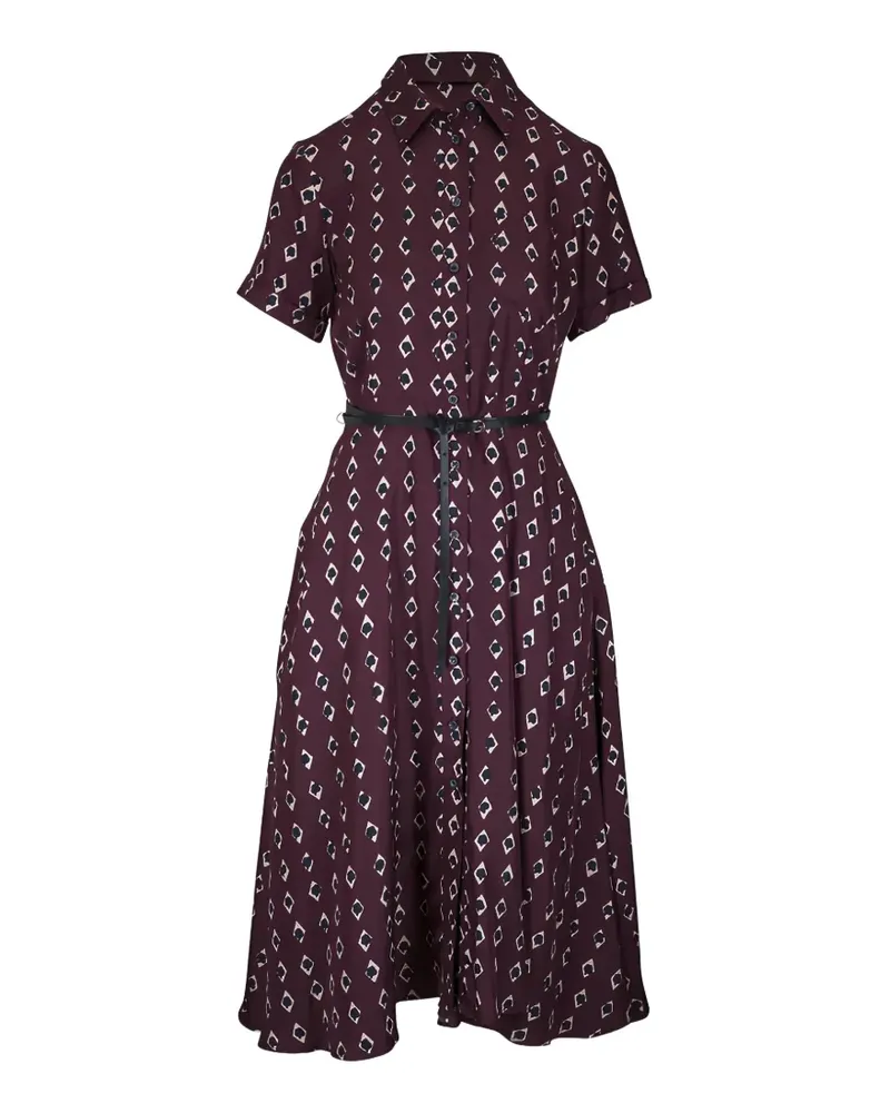 Altuzarra Midikleid mit geometrischem Print - Violett Violett