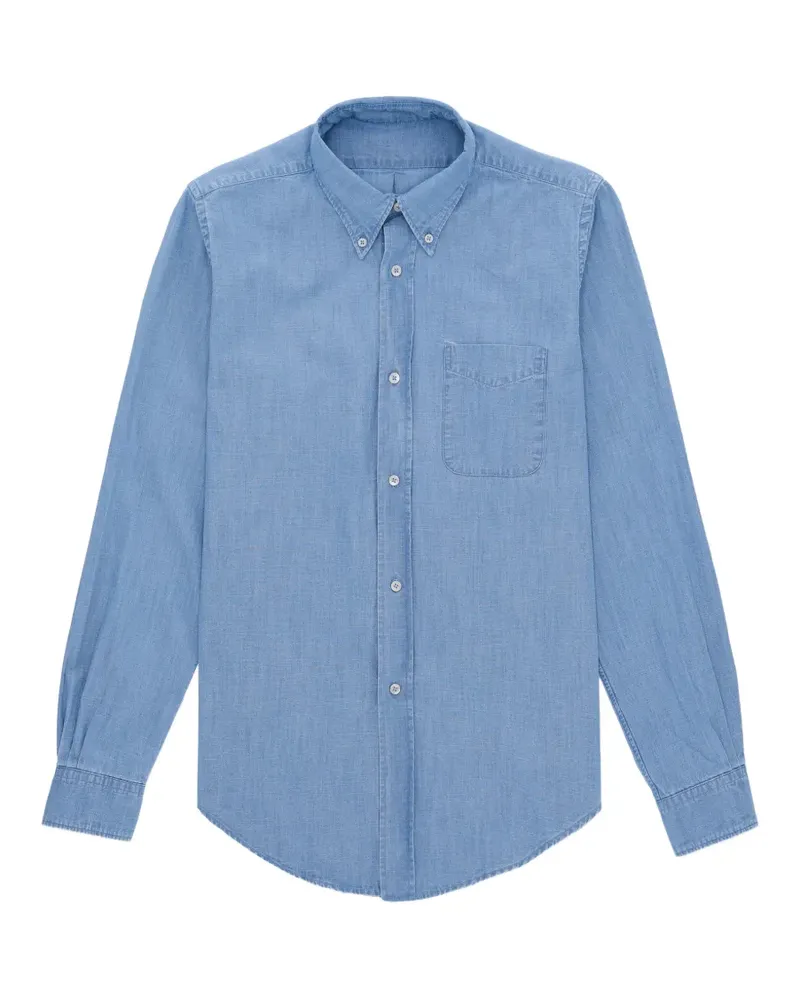 Fortela King chest-pocket chambray shirt - Blau Blau
