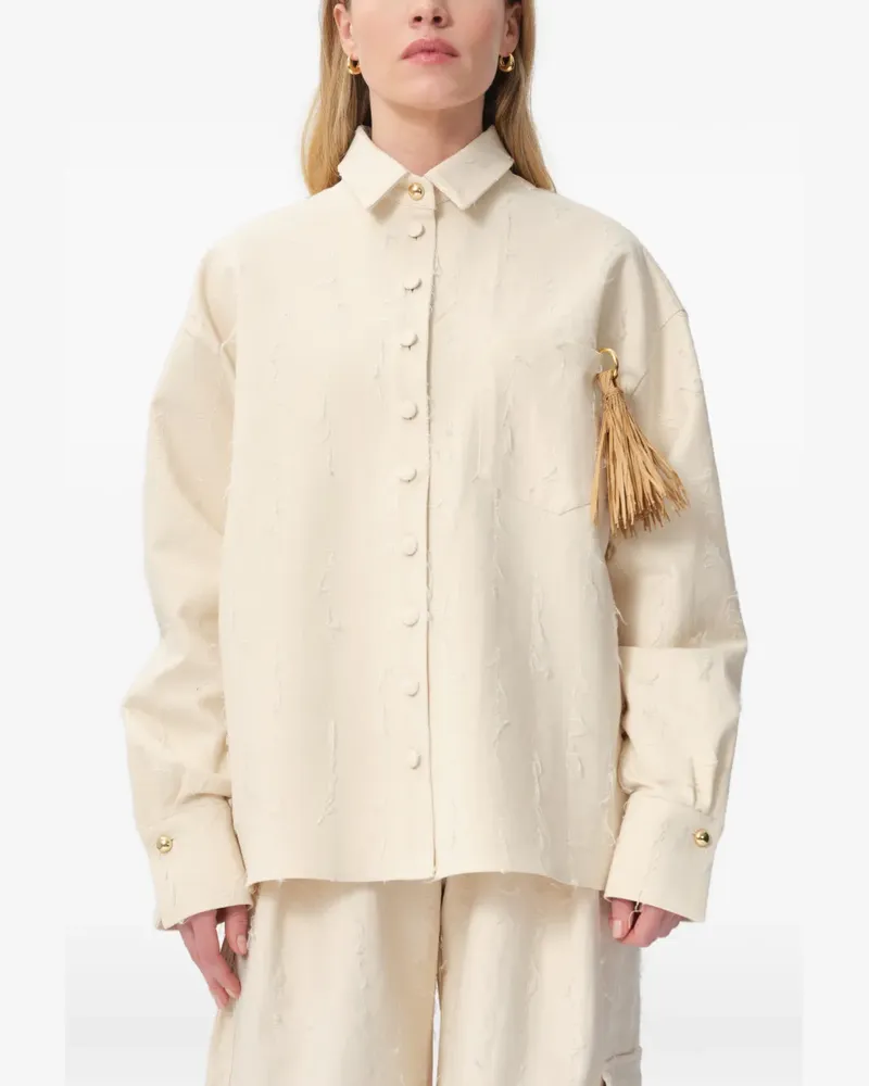 CONCEPTO Dunes tassel shirt - Gelb Gelb