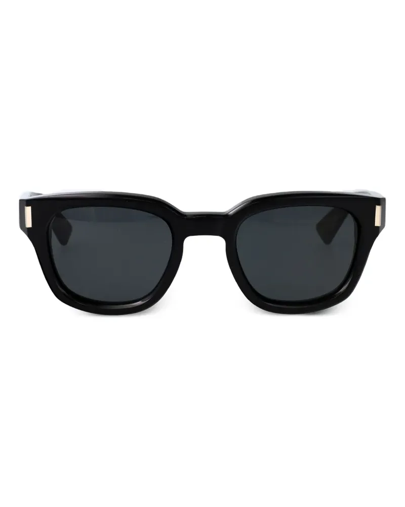 Saint Laurent LARGE Sonnenbrille mit eckigem Gestell - Schwarz Schwarz