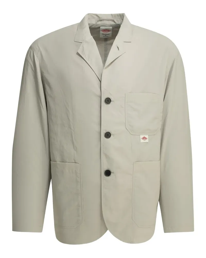 Danton Jacke mit Logo-Patch - Grau Grau