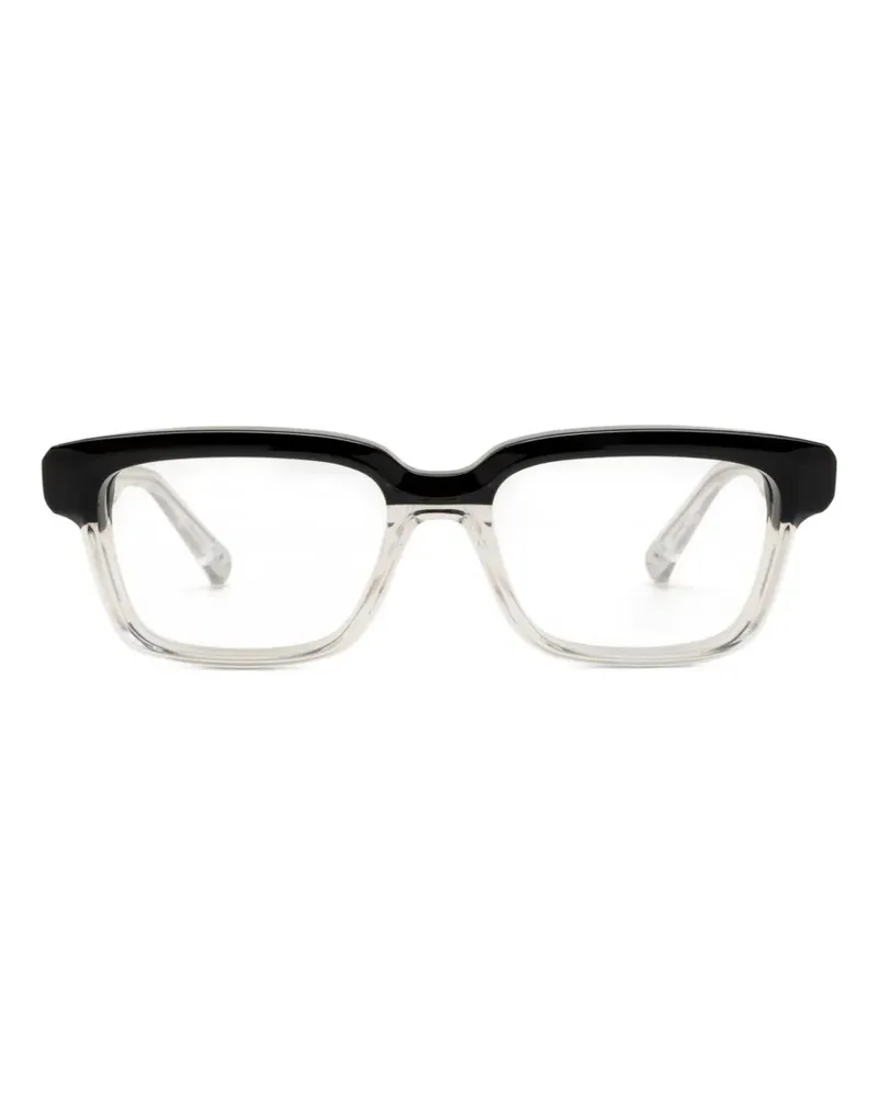 Yohji Yamamoto rectangle-frame glasses - Schwarz Schwarz