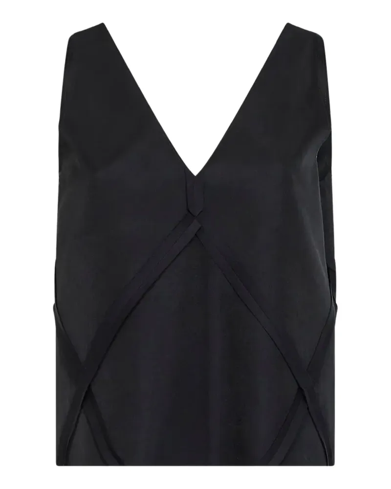 Maison Margiela panelled V-neck top - Schwarz Schwarz