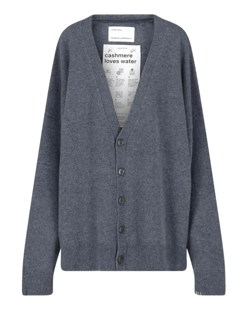 extreme cashmere Simo V-neck cardigan - Grau Grau