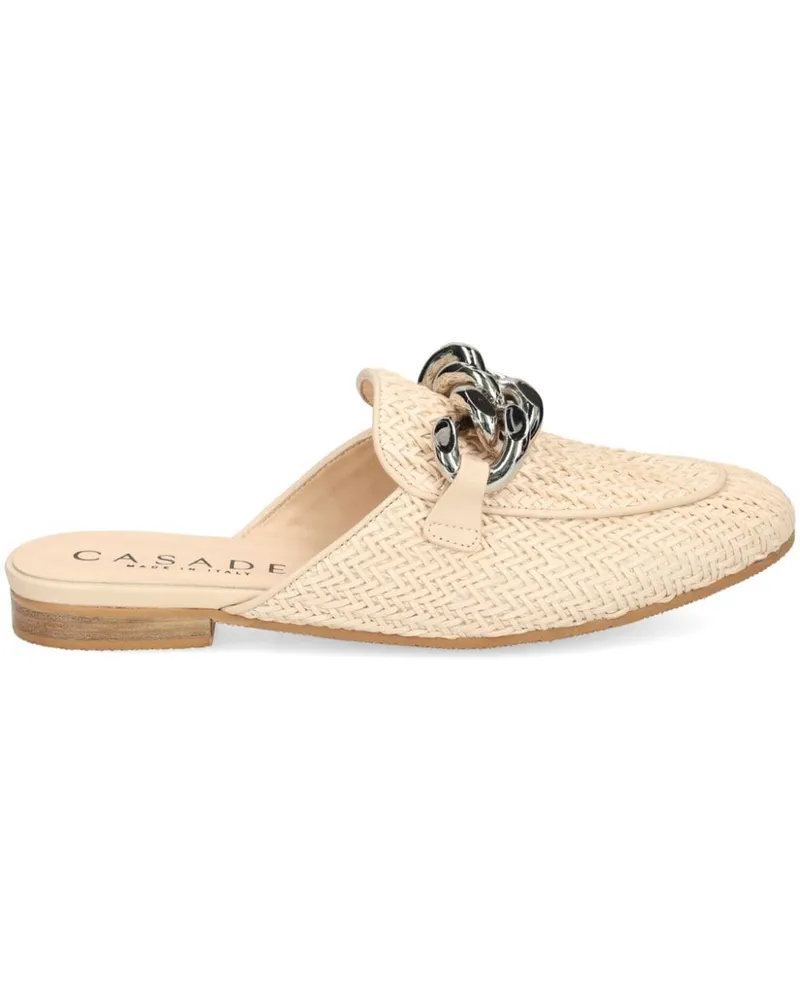 Casadei Slipper mit Kettendetail Nude