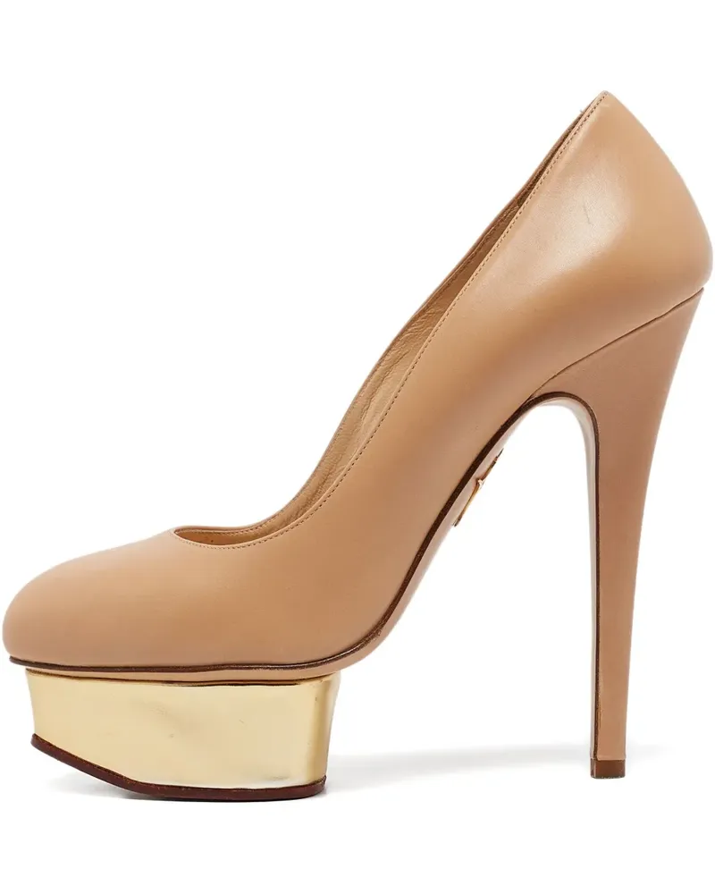 Charlotte Olympia Pumps aus Leder 140mm - Nude Nude