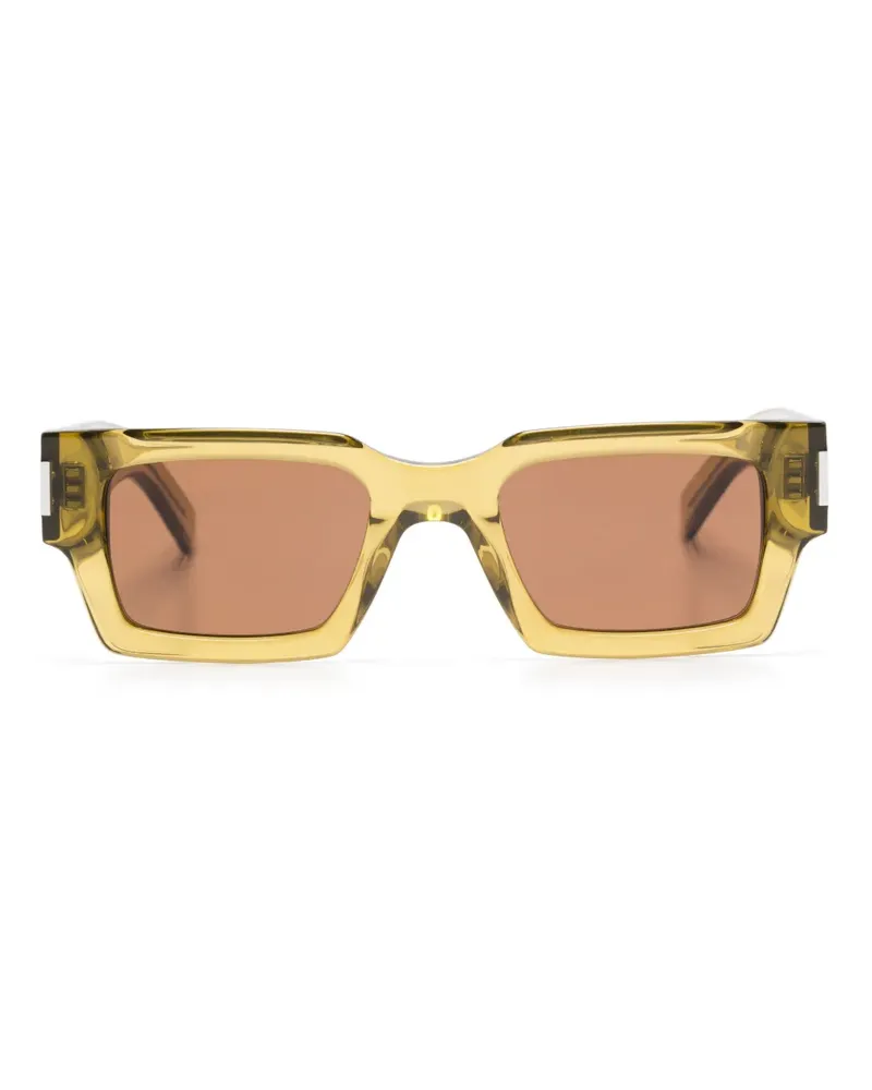 Saint Laurent Sonnenbrille mit transparentem Gestell - Gelb Gelb