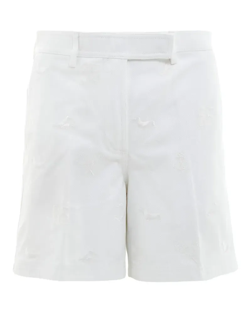 Thom Browne embroidered cotton shorts - Weiß Weiß
