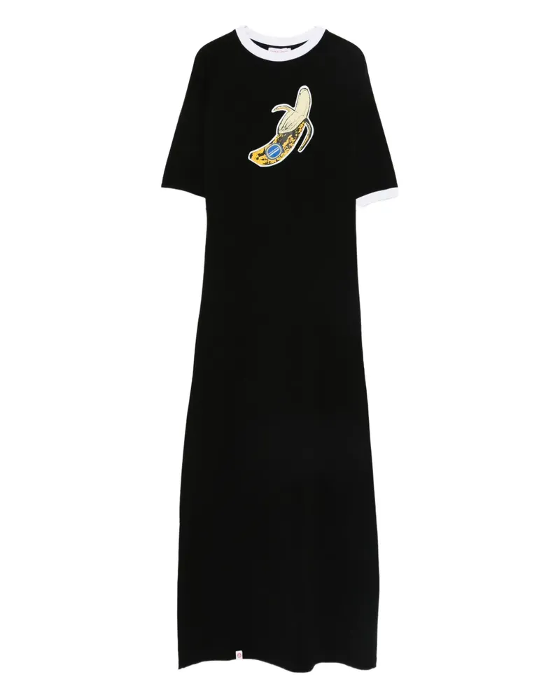 Charles Jeffrey Loverboy Maxikleid mit grafischem Print - Schwarz Schwarz