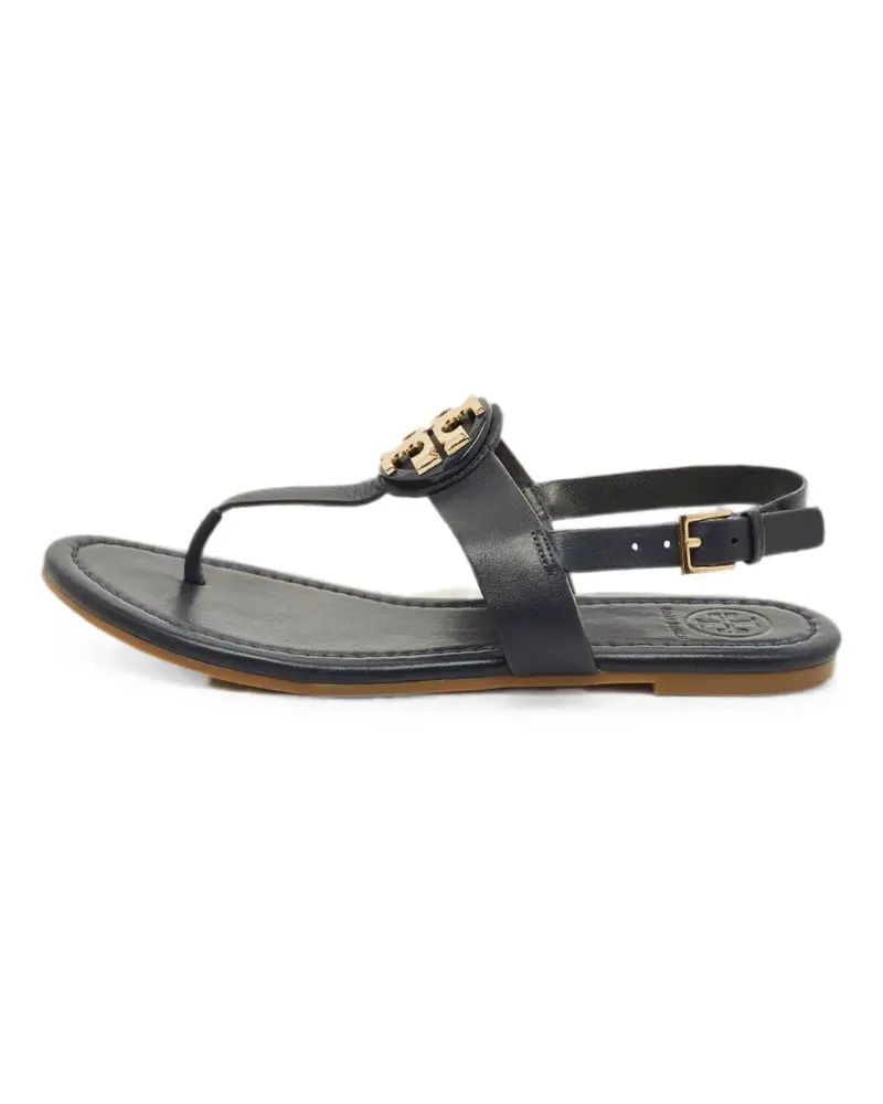 Tory Burch logo-plaque thong sandals - Blau Blau