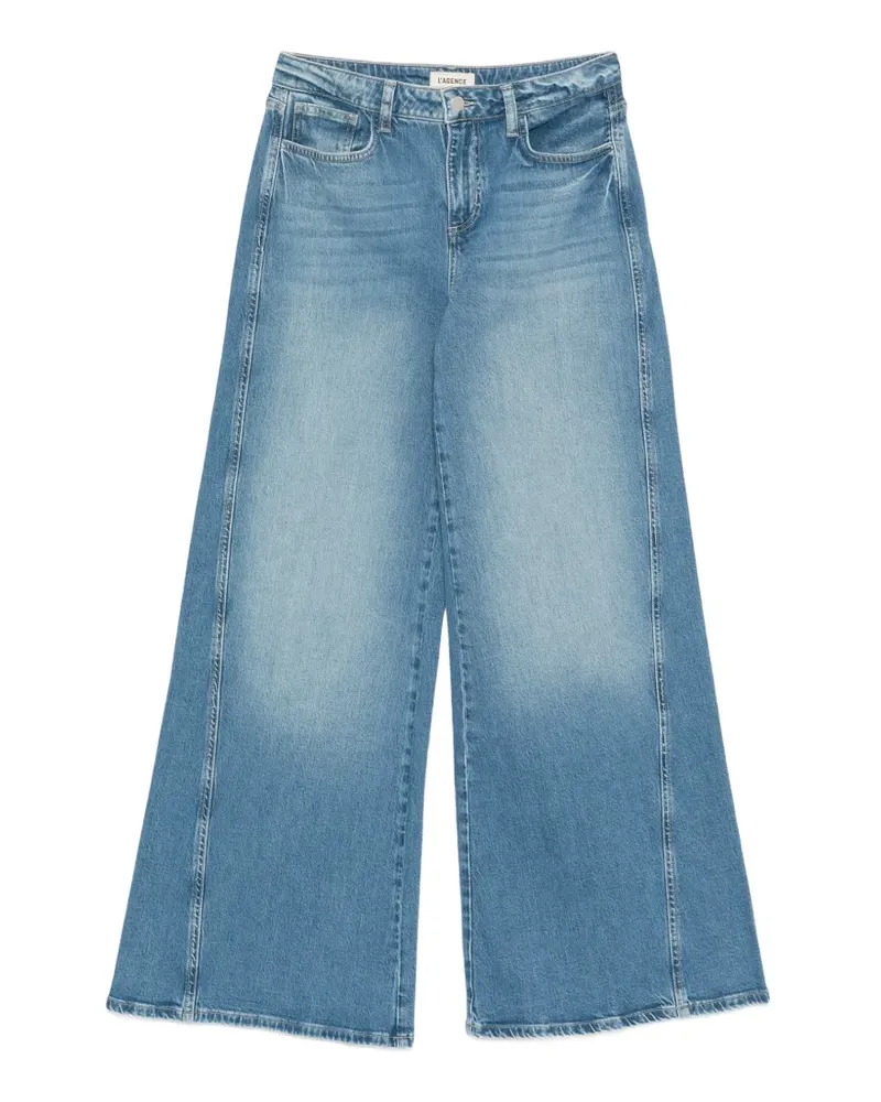 L'Agence Beau Wide-Leg-Jeans - Blau Blau
