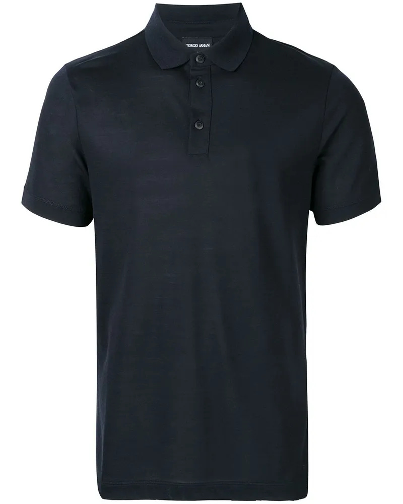 Giorgio Armani Klassisches Poloshirt Blau