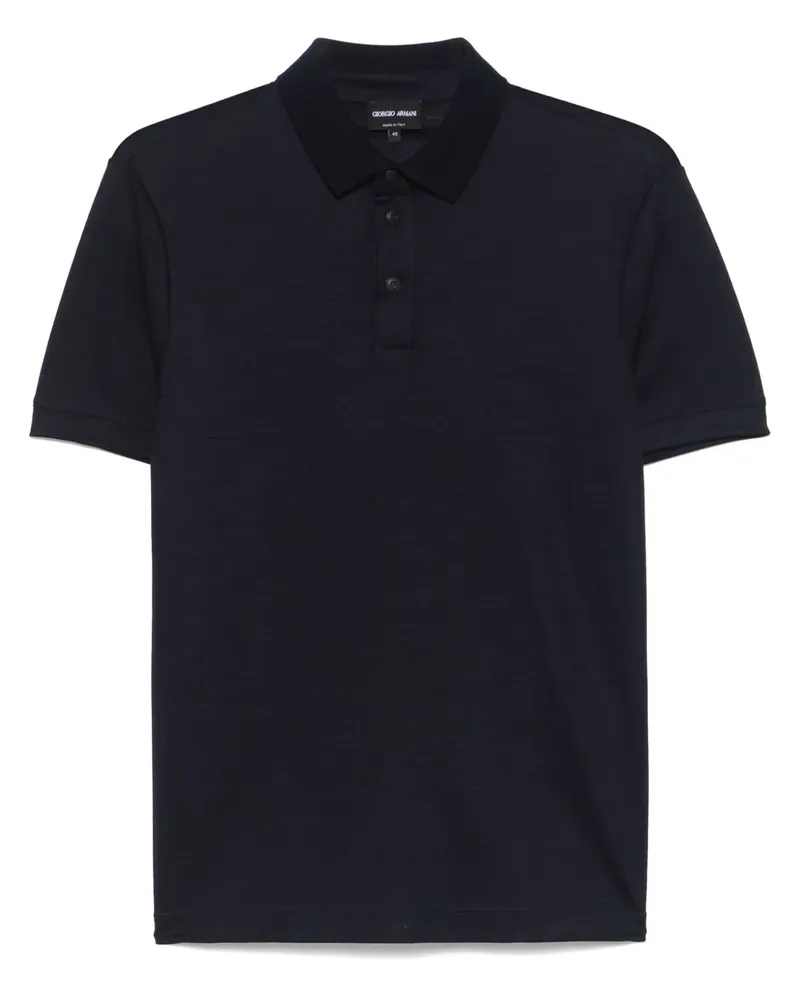 Giorgio Armani Klassisches Poloshirt - Blau Blau