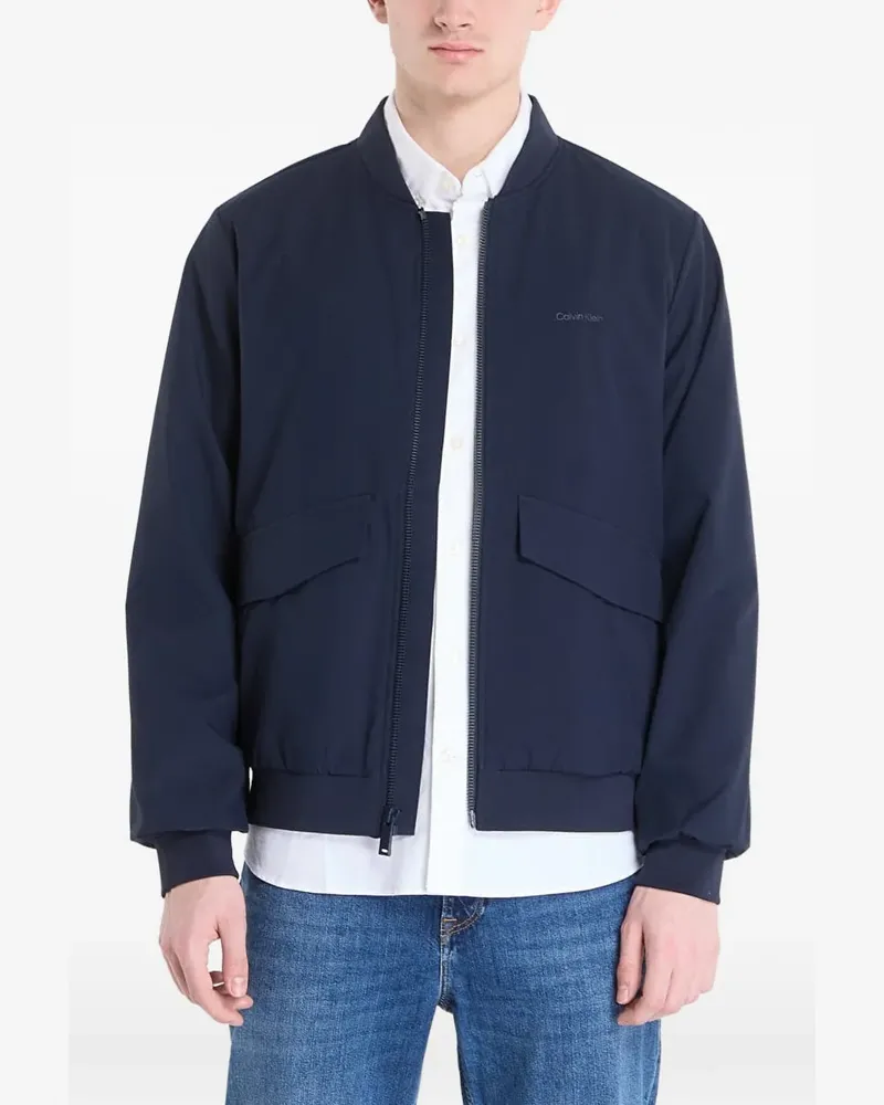 Calvin Klein Jacke mit Logo-Print - Blau Blau
