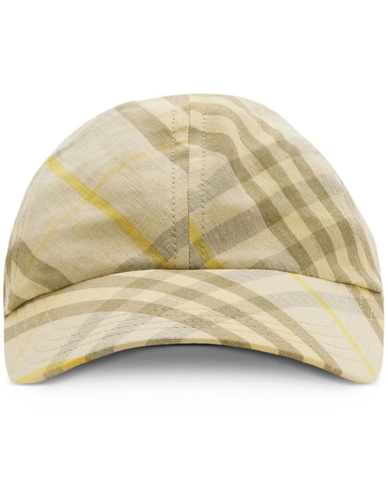 Burberry Karierte Baseballkappe - Nude Nude