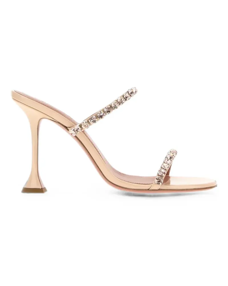 Amina Muaddi Gigi Sandalen mit Kristallen - Gold Gold