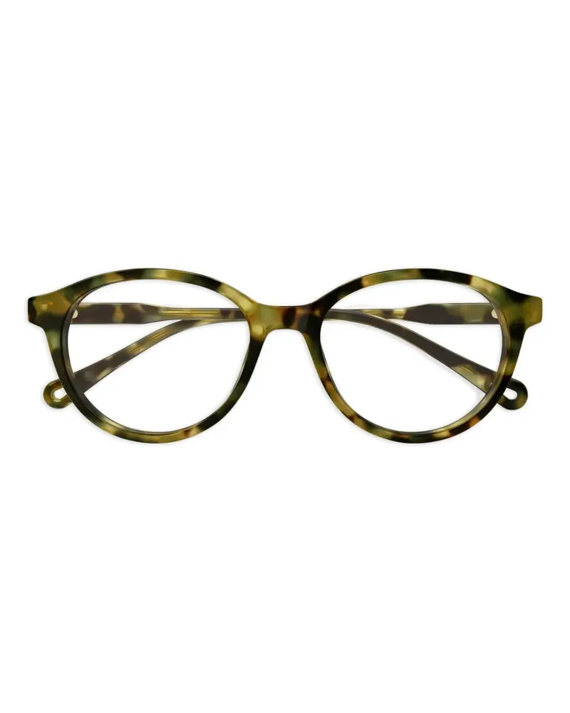 Chloé Runde Brille mit Schildpattmuster - Braun Braun
