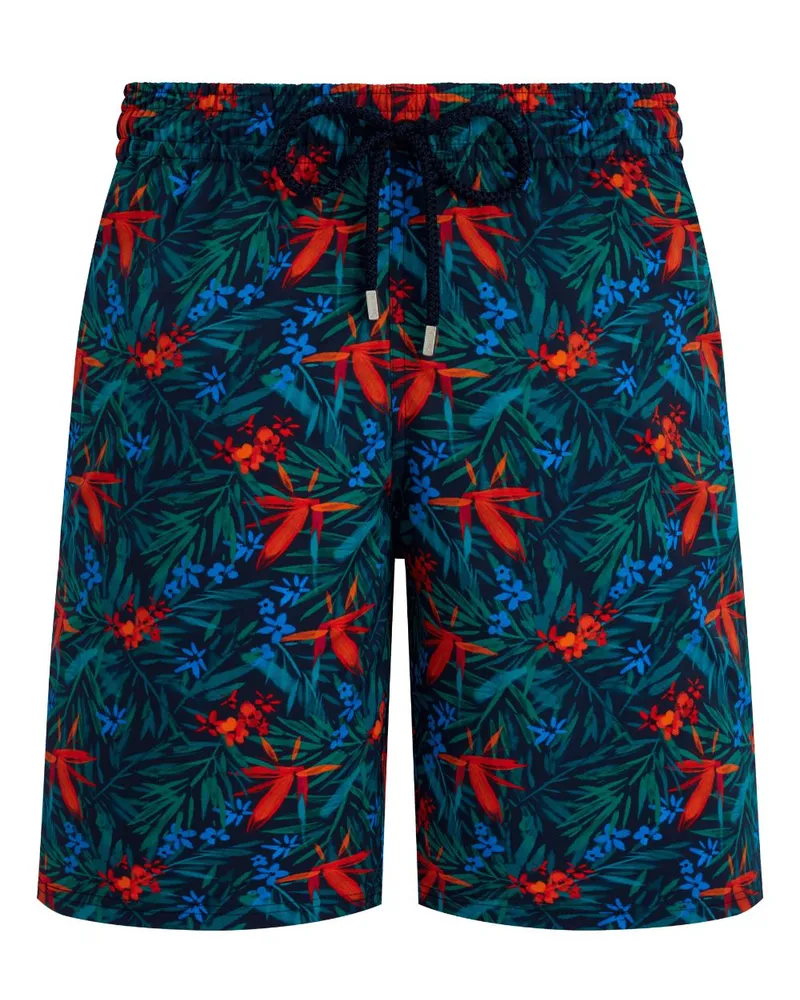 Vilebrequin Badeshorts mit Tropical Flowers-Print - Blau Blau