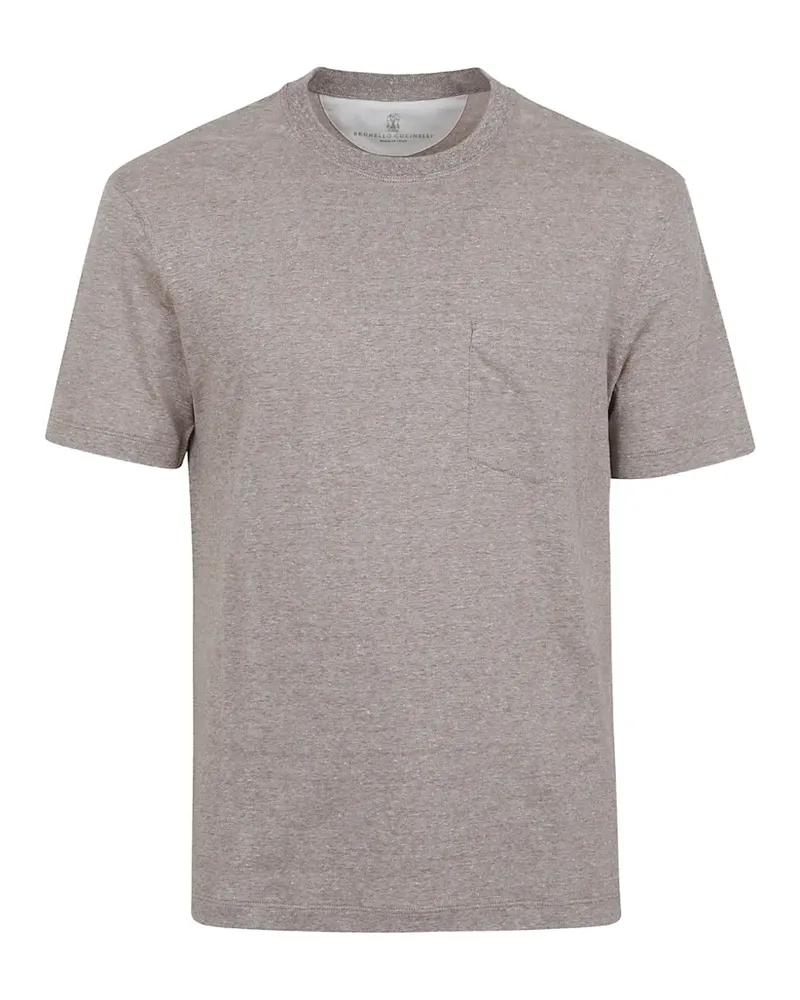 Brunello Cucinelli pocket-detail T-shirt - Nude Nude