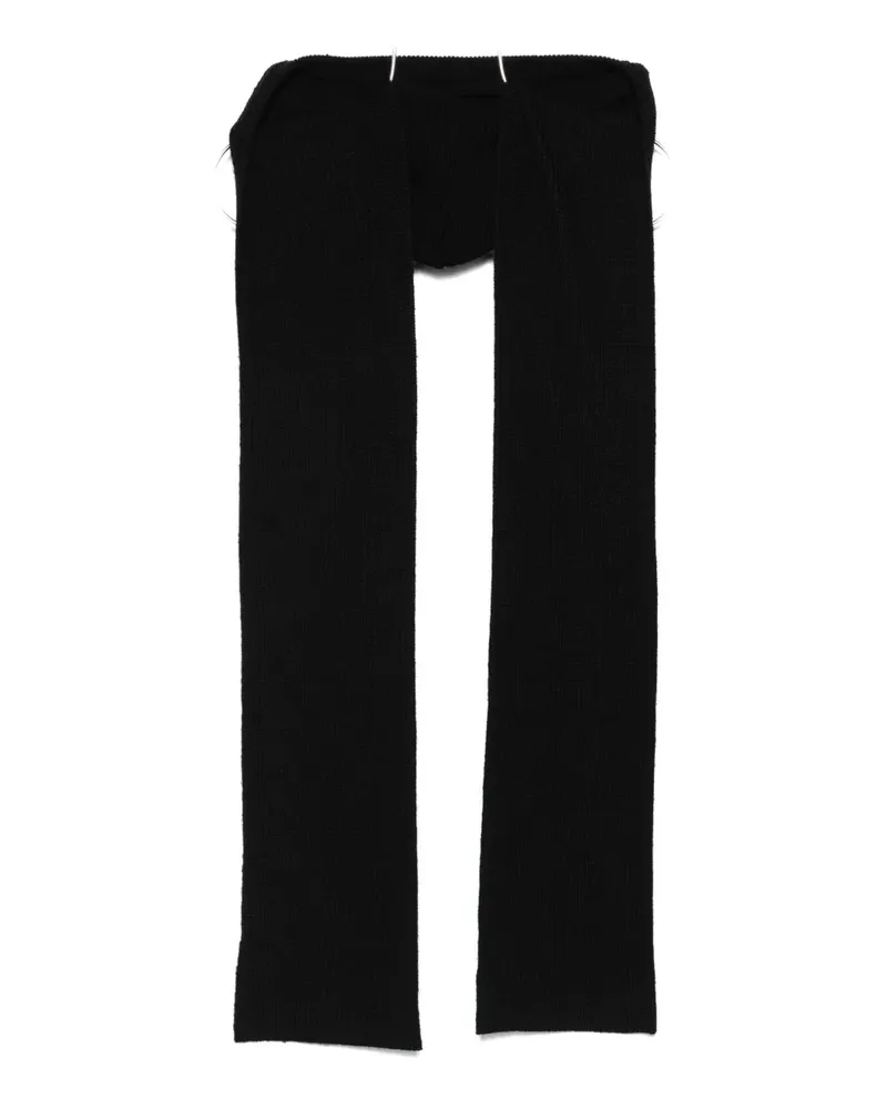 Heliot Emil ribbed scarf - Schwarz Schwarz