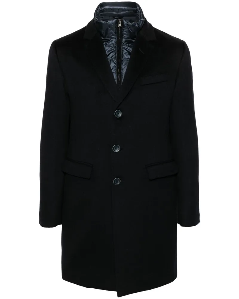 Herno Einreihiger Mantel im Layering-Look - Blau Blau