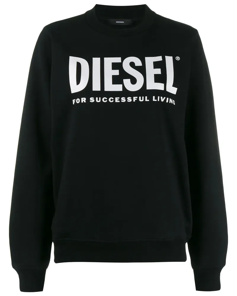 Diesel Sweatshirt mit Logo-Print - Schwarz Schwarz