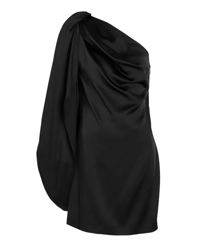 Stella McCartney one-shoulder draped mini dress - Schwarz Schwarz