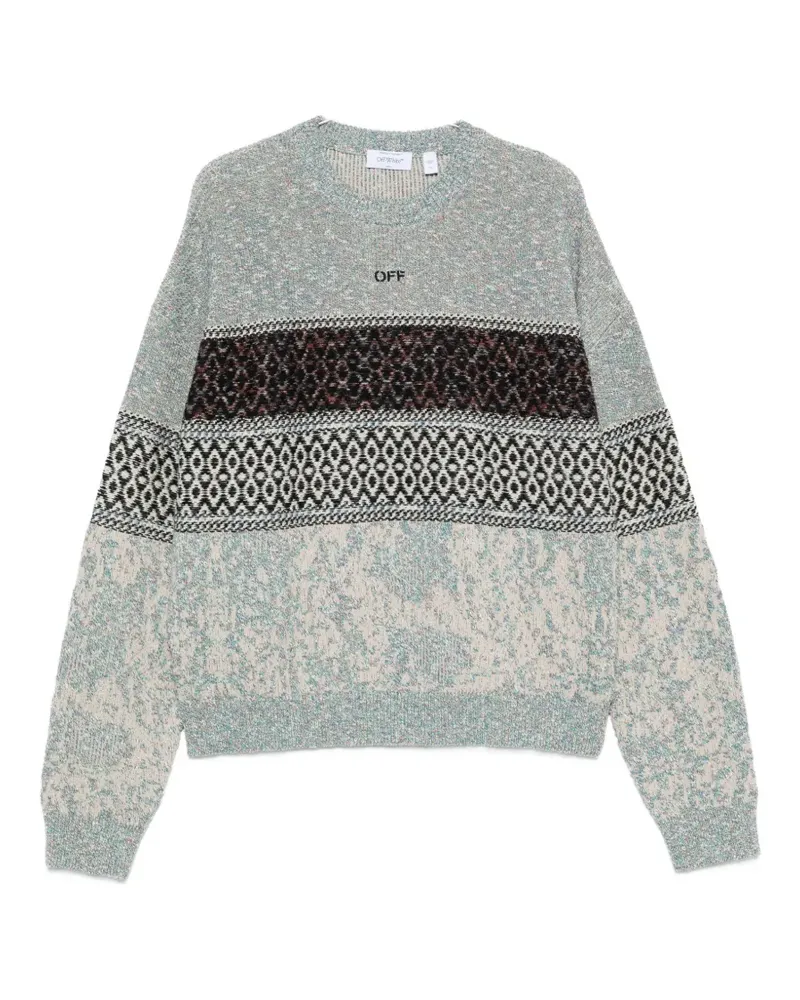 OFF-WHITE Arrows intarsia-knit sweater - Grau Grau