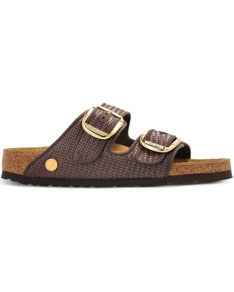 Birkenstock Arizona raffia buckle-strap sandals - Braun Braun