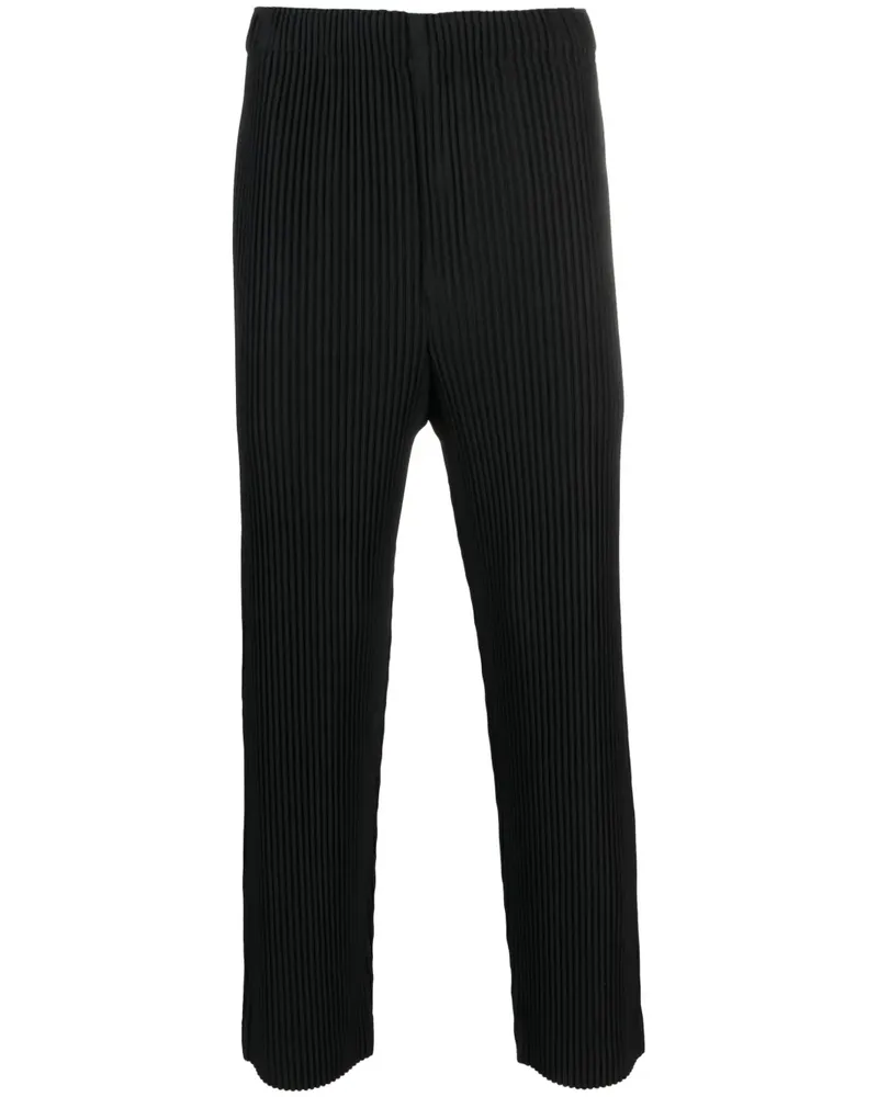 Issey Miyake Plisseehose mit geradem Bein - Schwarz Schwarz