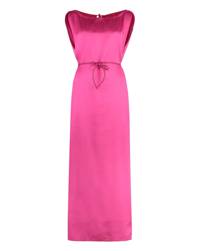Yves Salomon Maxikleid aus Satin - Rosa Rosa