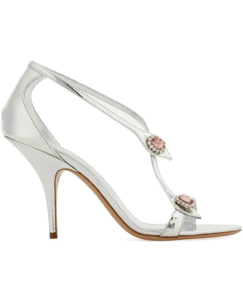 Ferragamo Sandalen mit Kristallen 90mm - Silber Silber