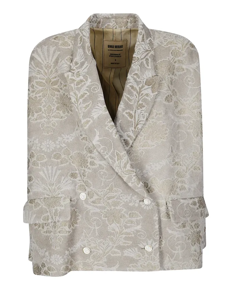 Uma Wang Crossword floral-jacquard blazer - Nude Nude