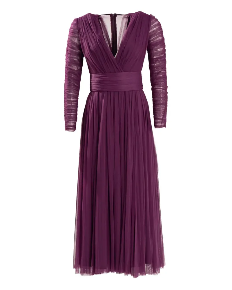 Ana Radu Langärmeliges Midikleid - Violett Violett