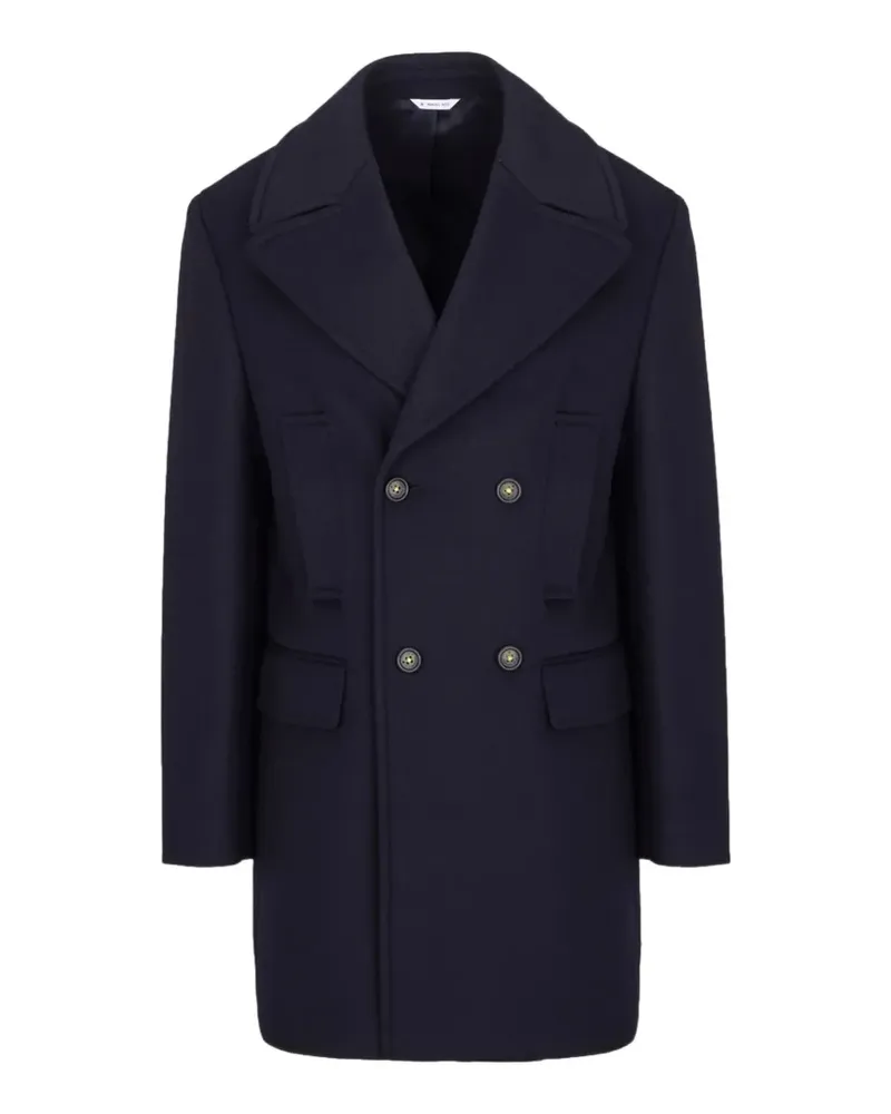 Manuel Ritz flap-pocket double-breasted coat - Blau Blau