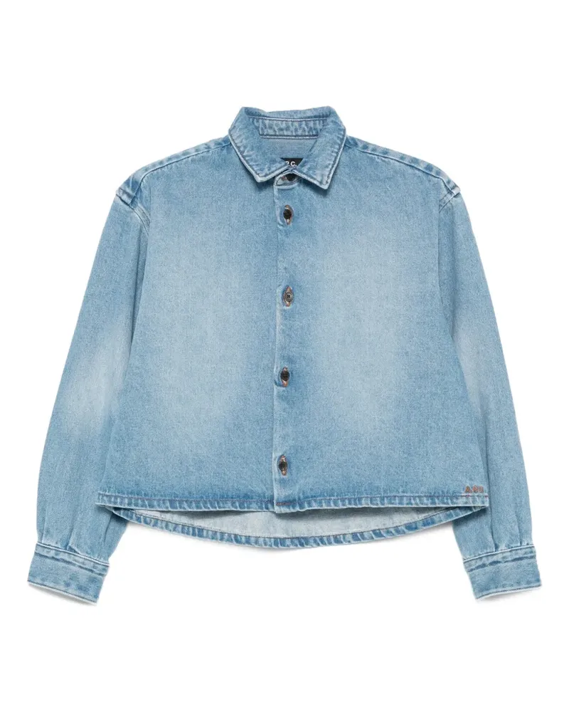 A.P.C. Geknöpftes Cropped-Hemd - Blau Blau
