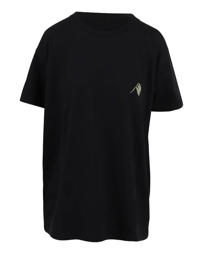 ATTICO logo-print cotton T-shirt - Schwarz Schwarz