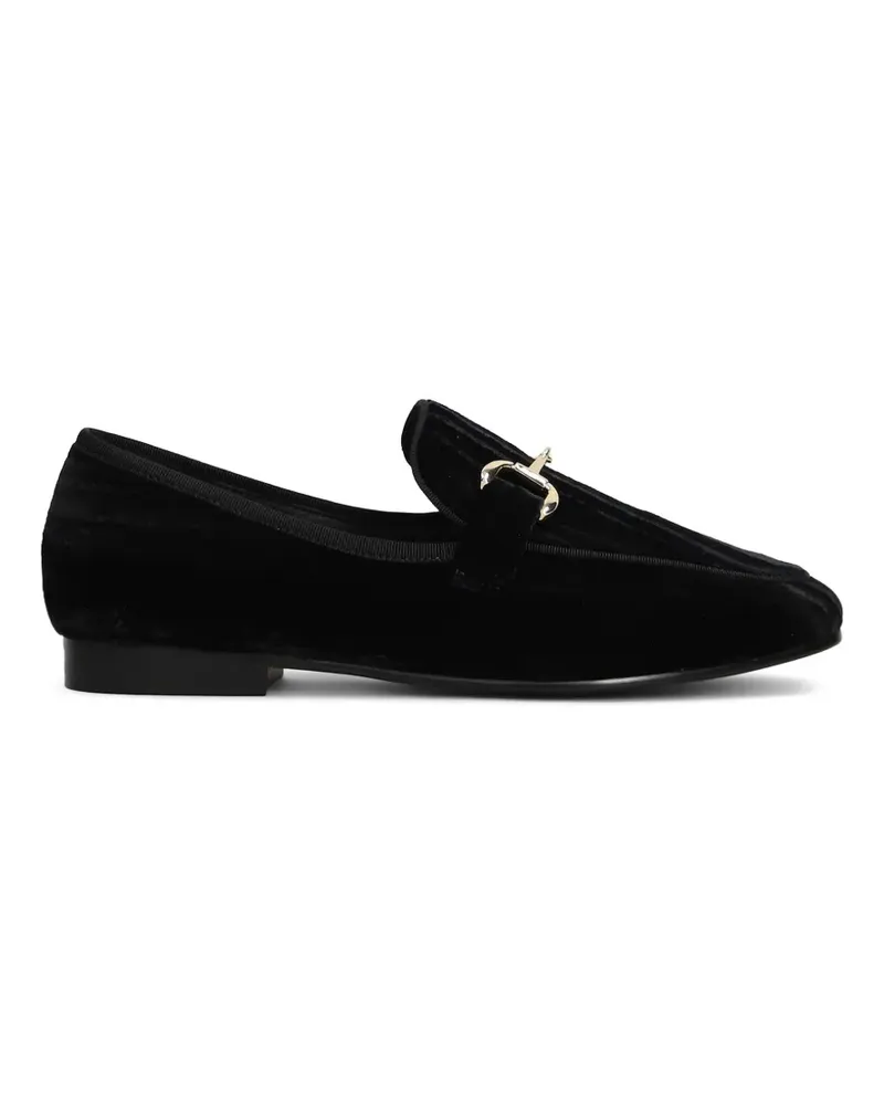 Bibi Lou Ashe Loafer aus Samt mit Horsebit - Schwarz Schwarz