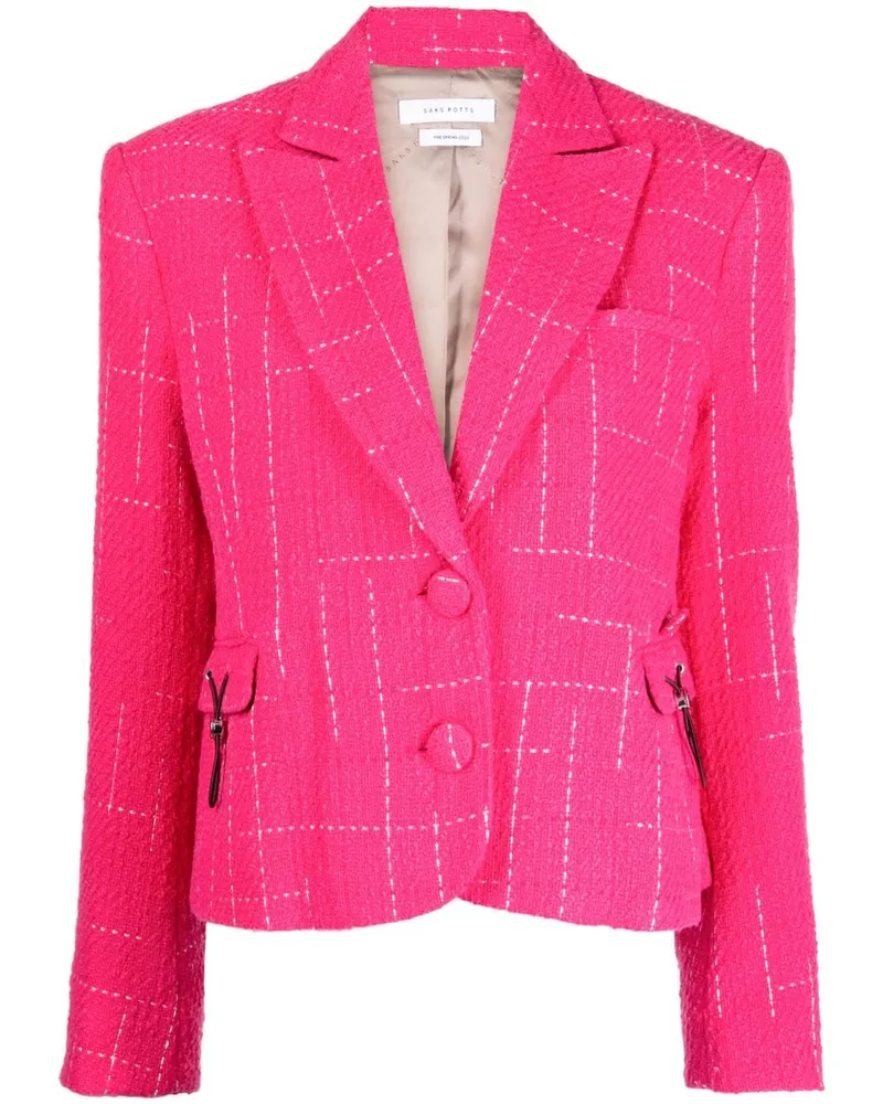 Saks Potts Theo Cropped-Blazer Rosa