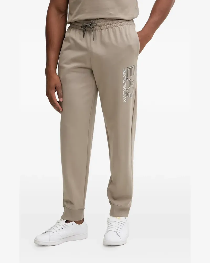 EA7 logo-print drawstring track pants - Nude Nude