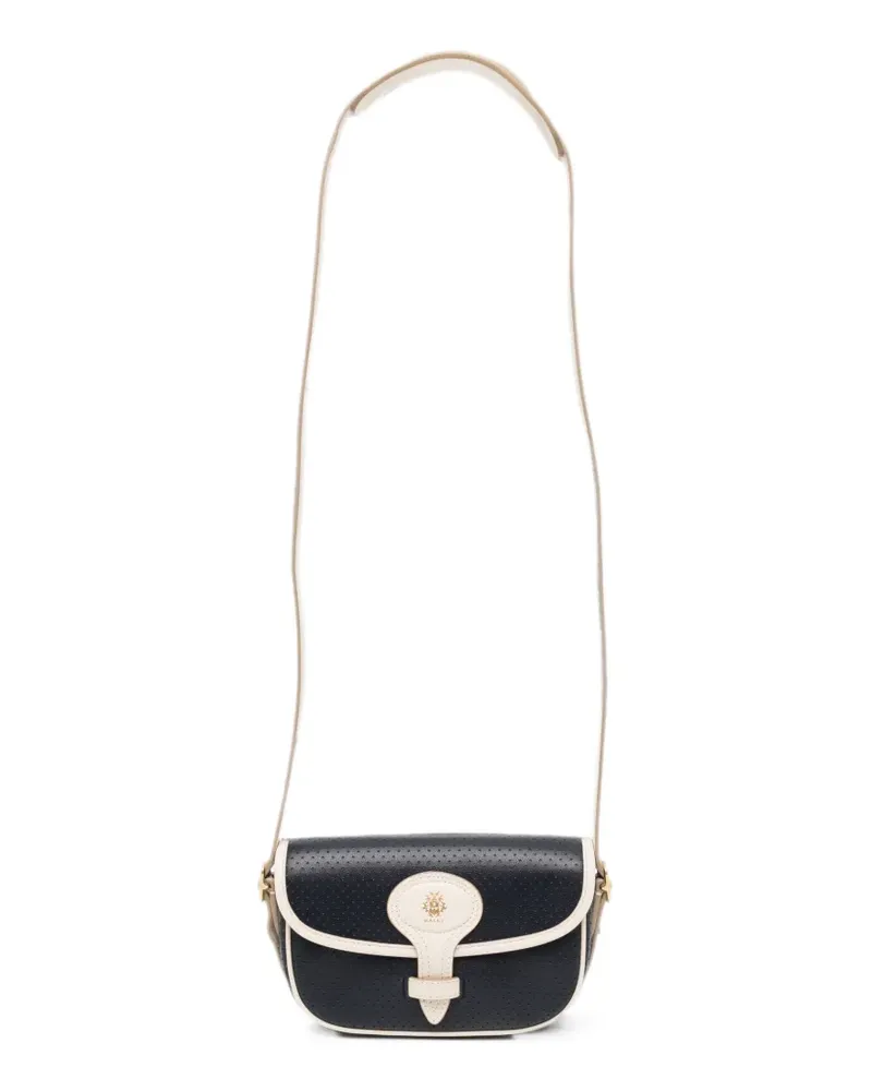 Bally perforated cross body bag - Blau Blau