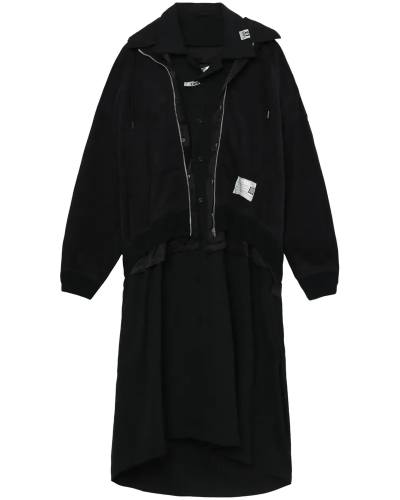 MIHARAYASUHIRO Kleid im Layering-Look - Schwarz Schwarz