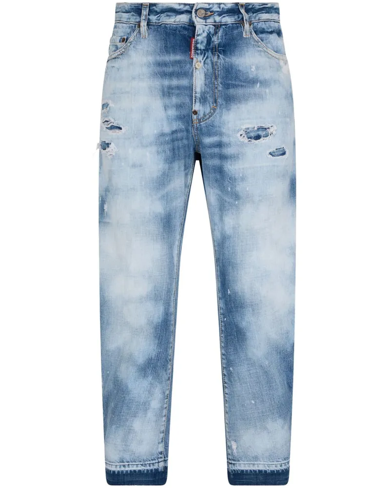 Dsquared2 Slim-Fit-Jeans mit Bleach-Effekt - Blau Blau