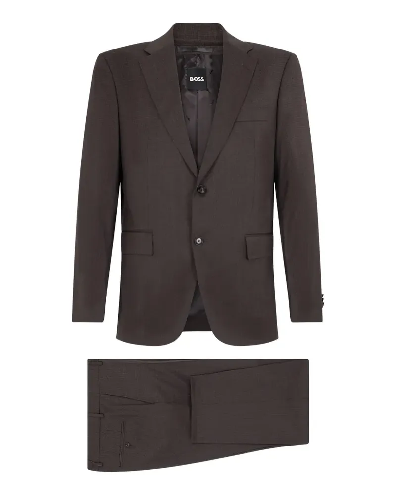 HUGO BOSS Zweiteiliger Anzug mit Mikro-Muster - Braun Braun