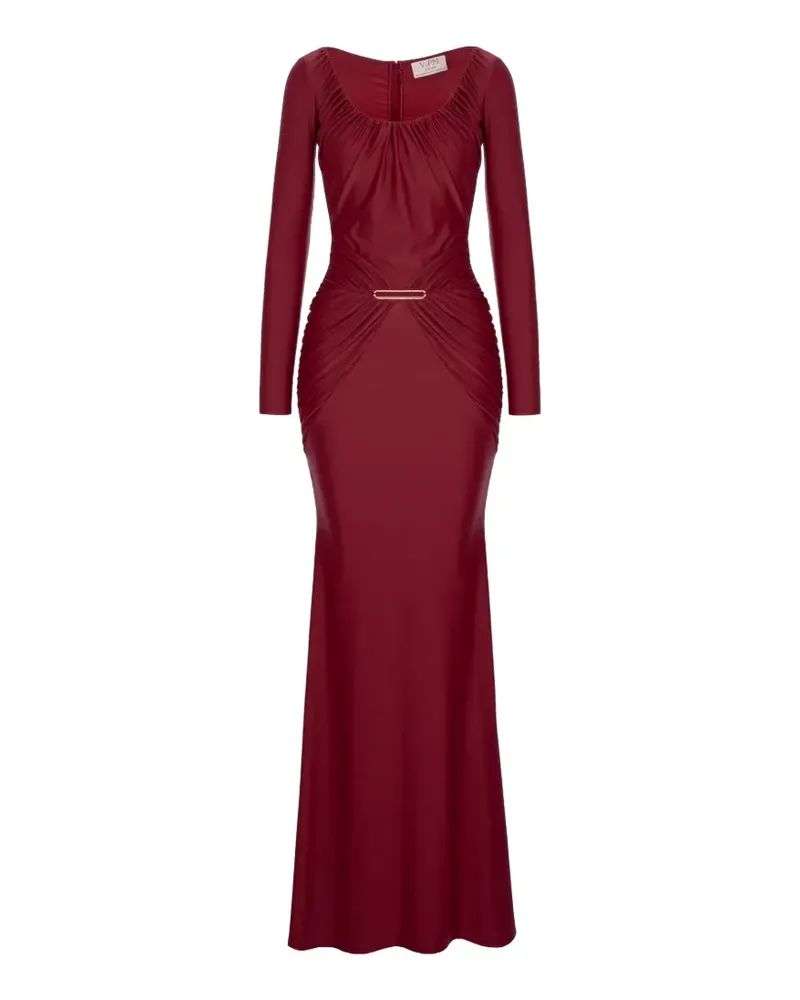 V:PM ATELIER Delia gathered-details maxi dress - Rot Rot