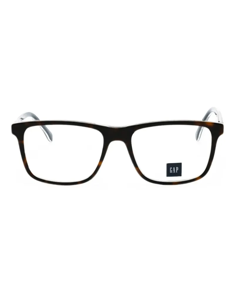 GAP tortoiseshell-effect rectangle-frame glasses - Braun Braun