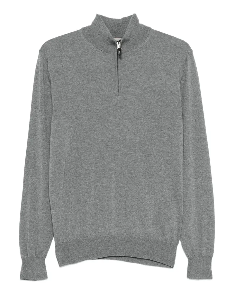 Canali Oberteil mit kurzem Reißverschluss - Grau Grau